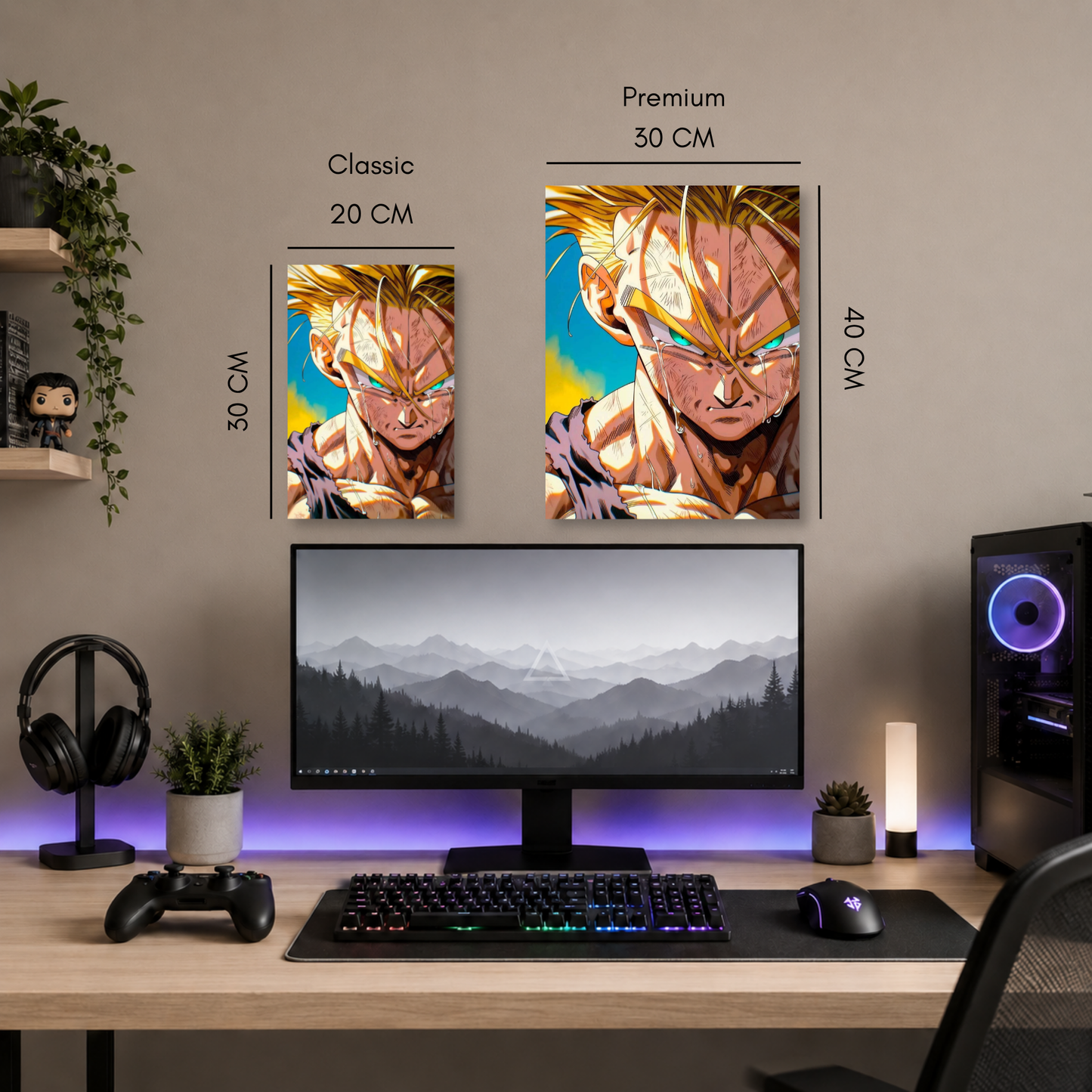 Poster Metalizado Dragon Ball Diseño 2 - Cuadro Decorativo Anime en Aluminio