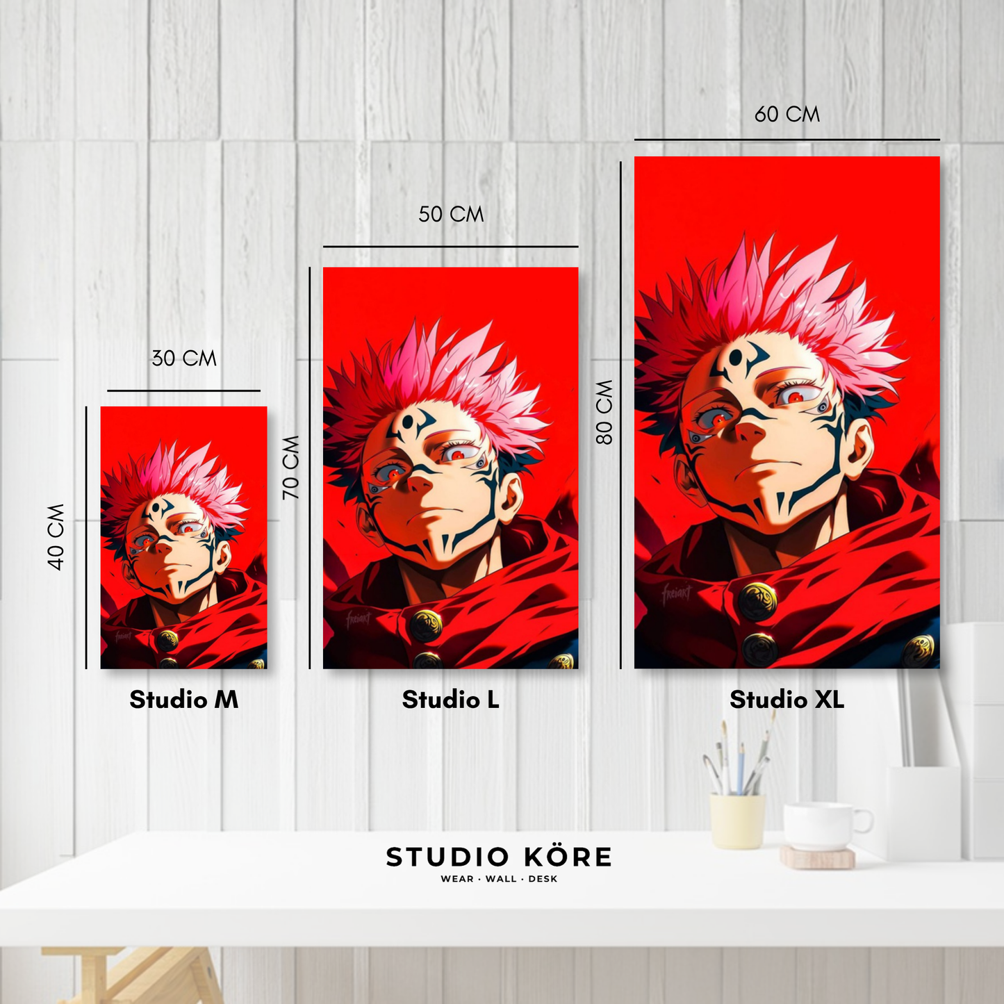 Cuadro decorativo vinilo adhesivo Jujutsu Kaisen diseño 3