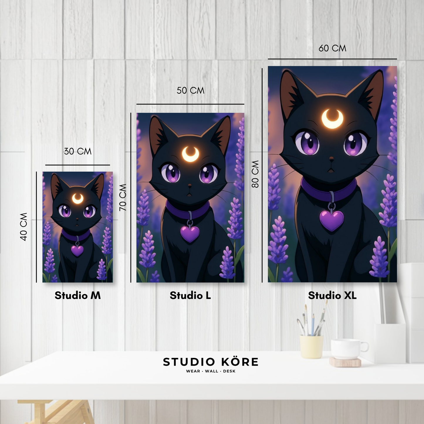 Cuadro decorativo vinilo adhesivo Sailor Moon diseño 3