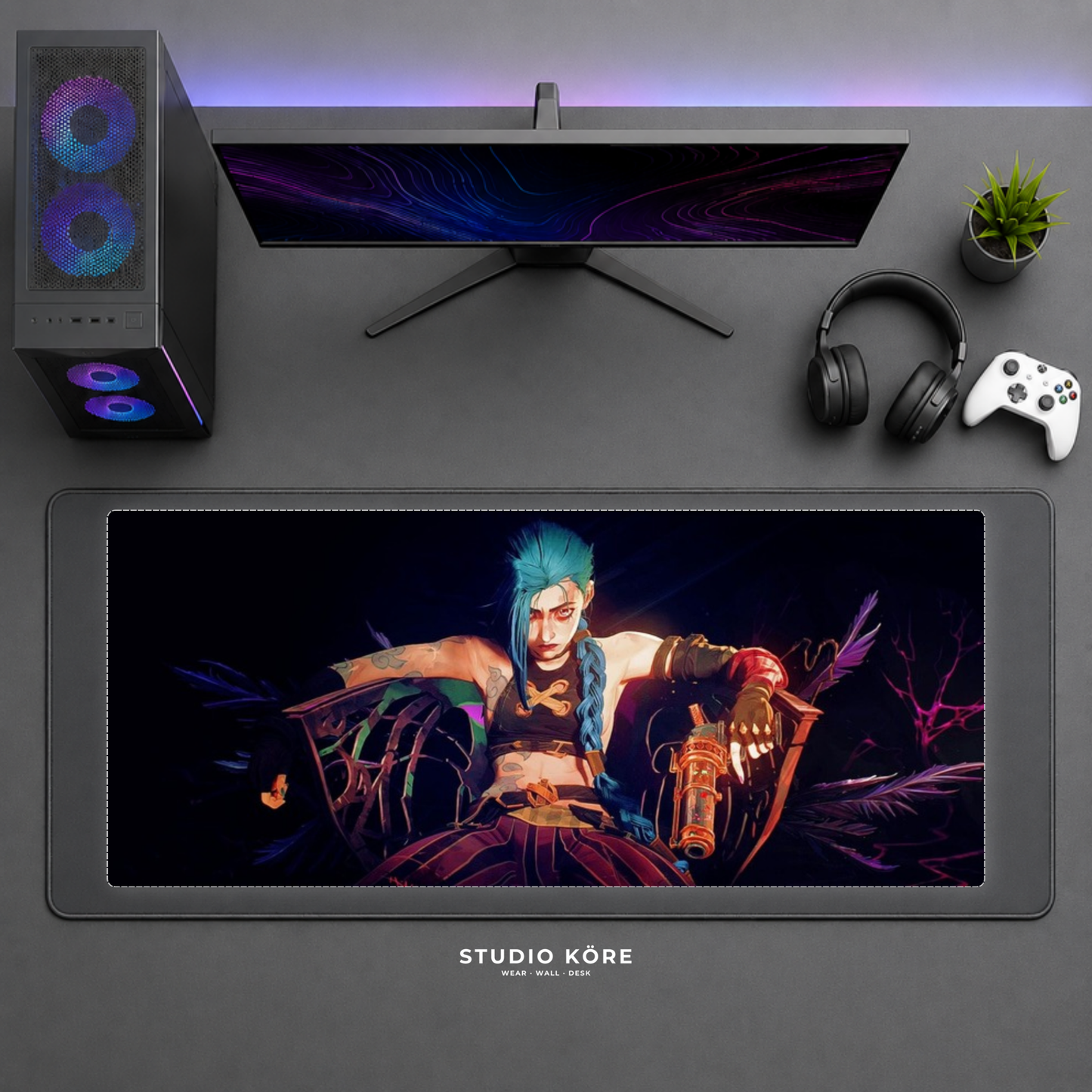 Mousepad Gamer League of Legends Arcane Diseño 3