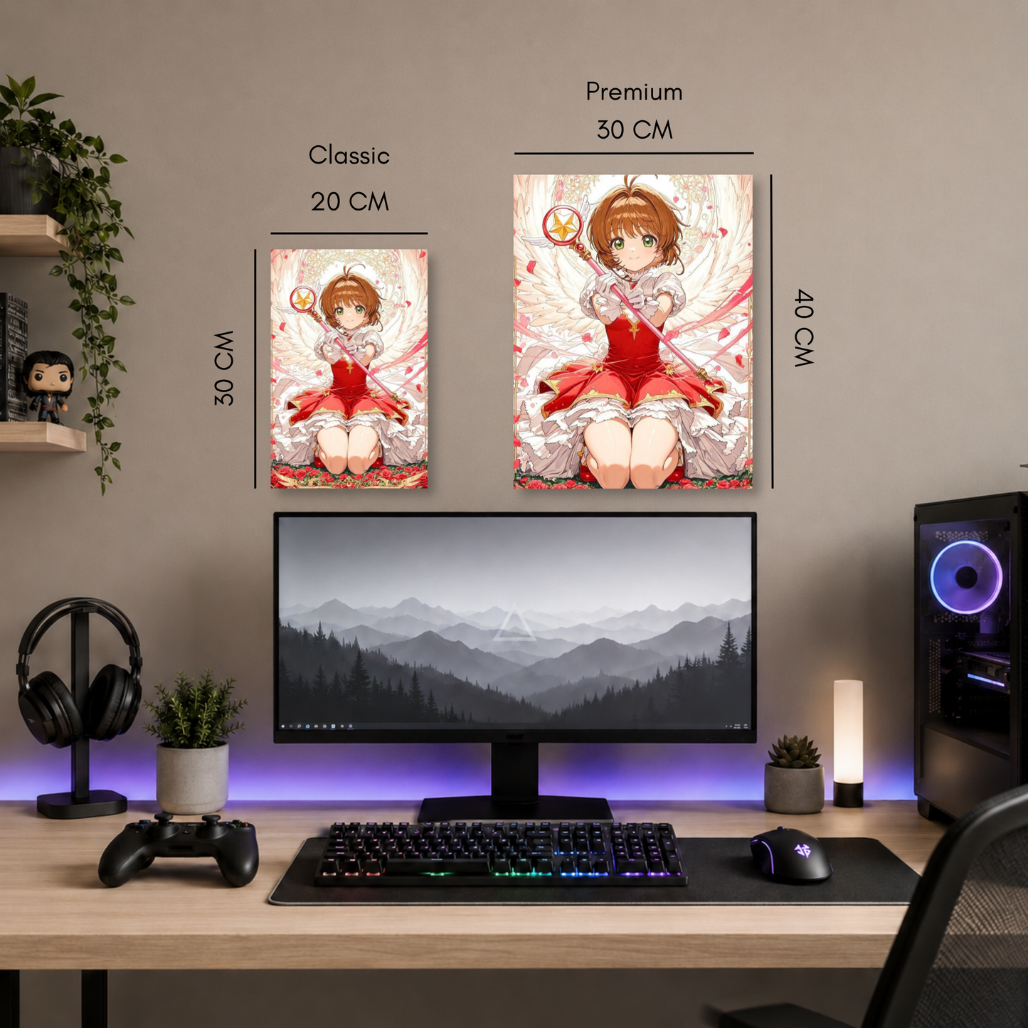 Poster metalizado de Cardcaptor Sakura, diseño 3, cuadro decorativo anime en aluminio