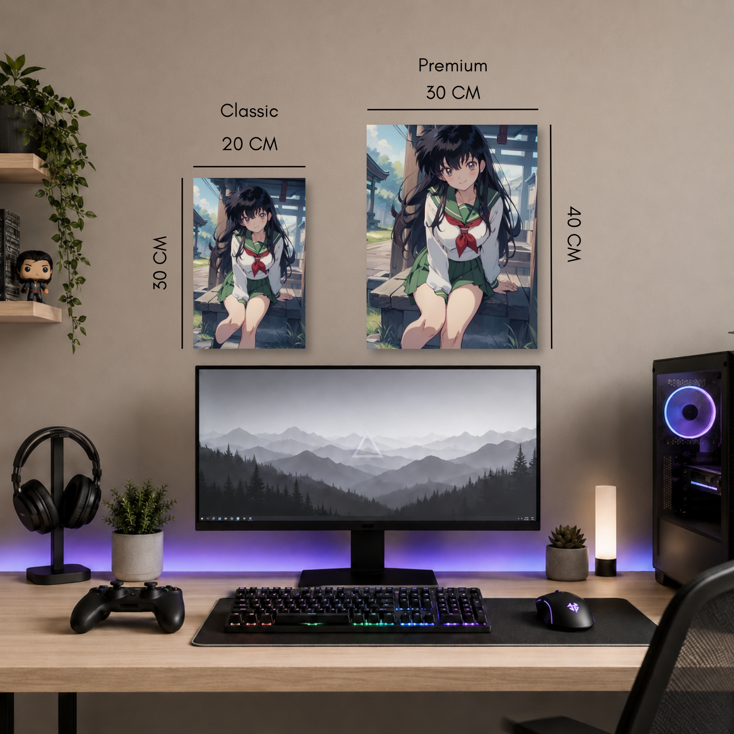 Poster Metalizado Inuyasha Diseño 5 - Cuadro Decorativo Anime en Aluminio