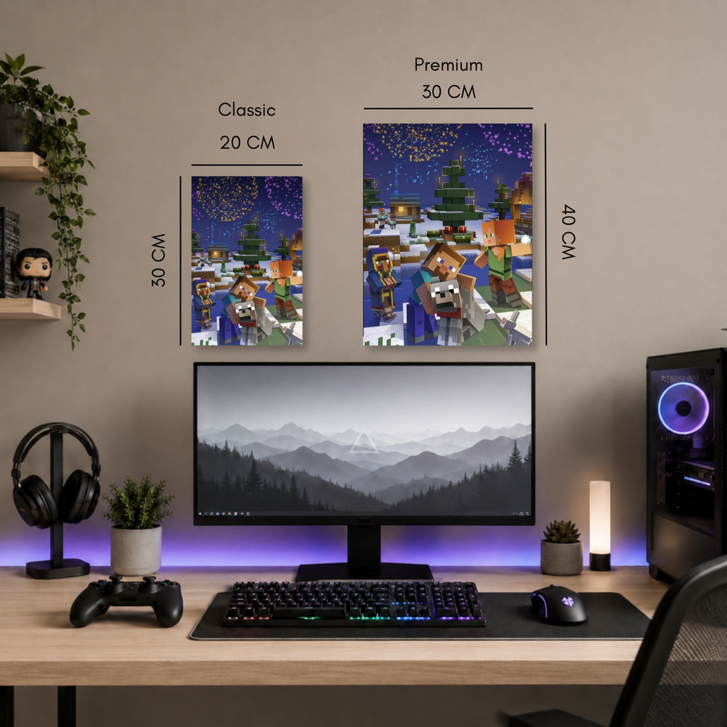 Poster Metalizado Minecraft Diseño 5