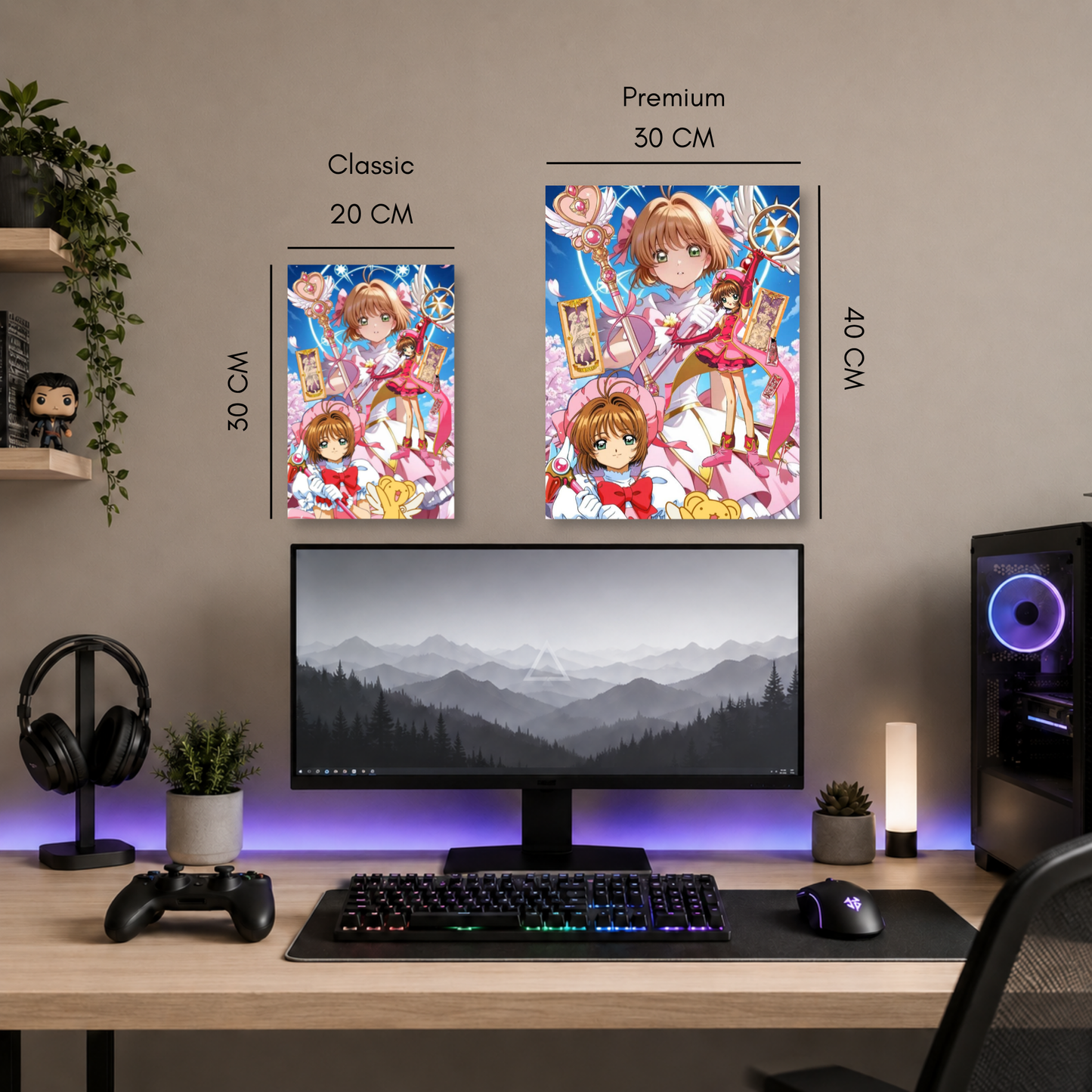 Poster metalizado de Cardcaptor Sakura, diseño 5, cuadro decorativo anime en aluminio