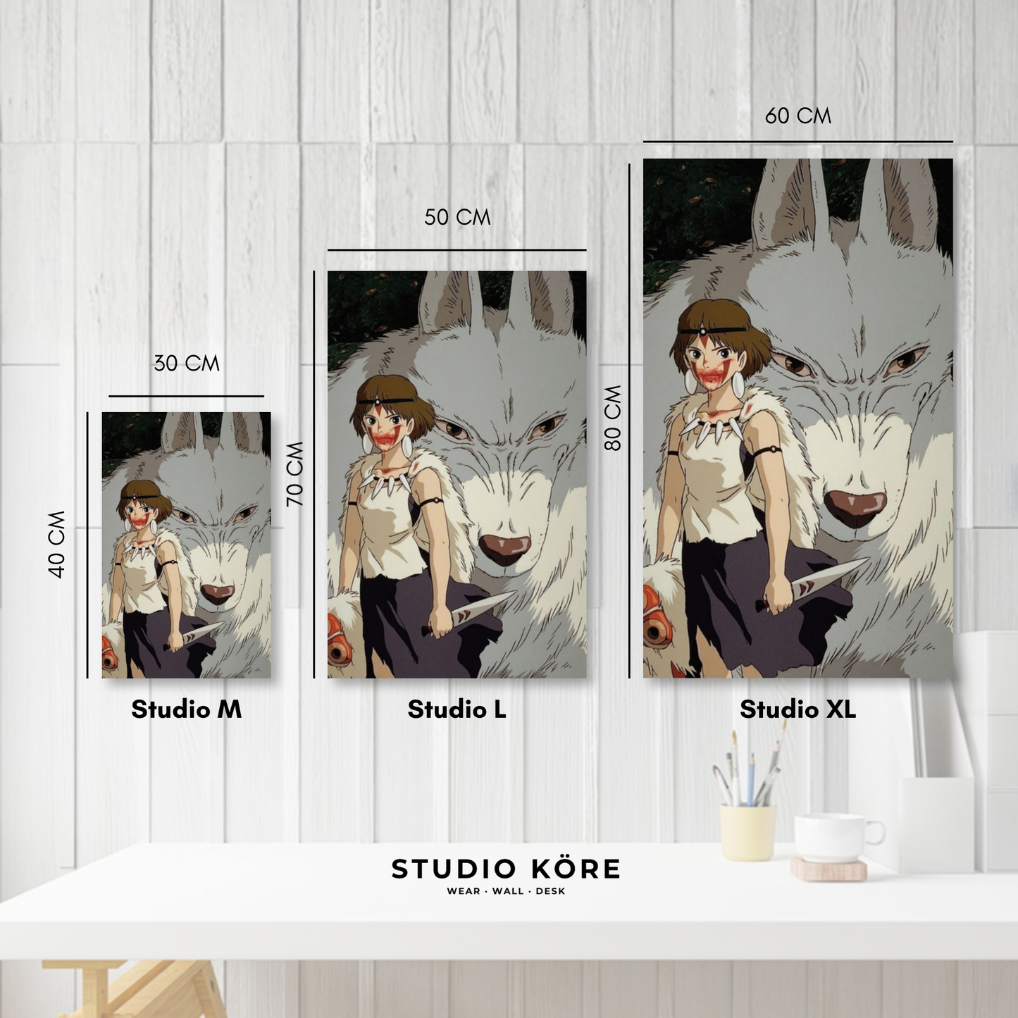 Cuadro decorativo vinilo adhesivo Studio Ghibli diseño 6