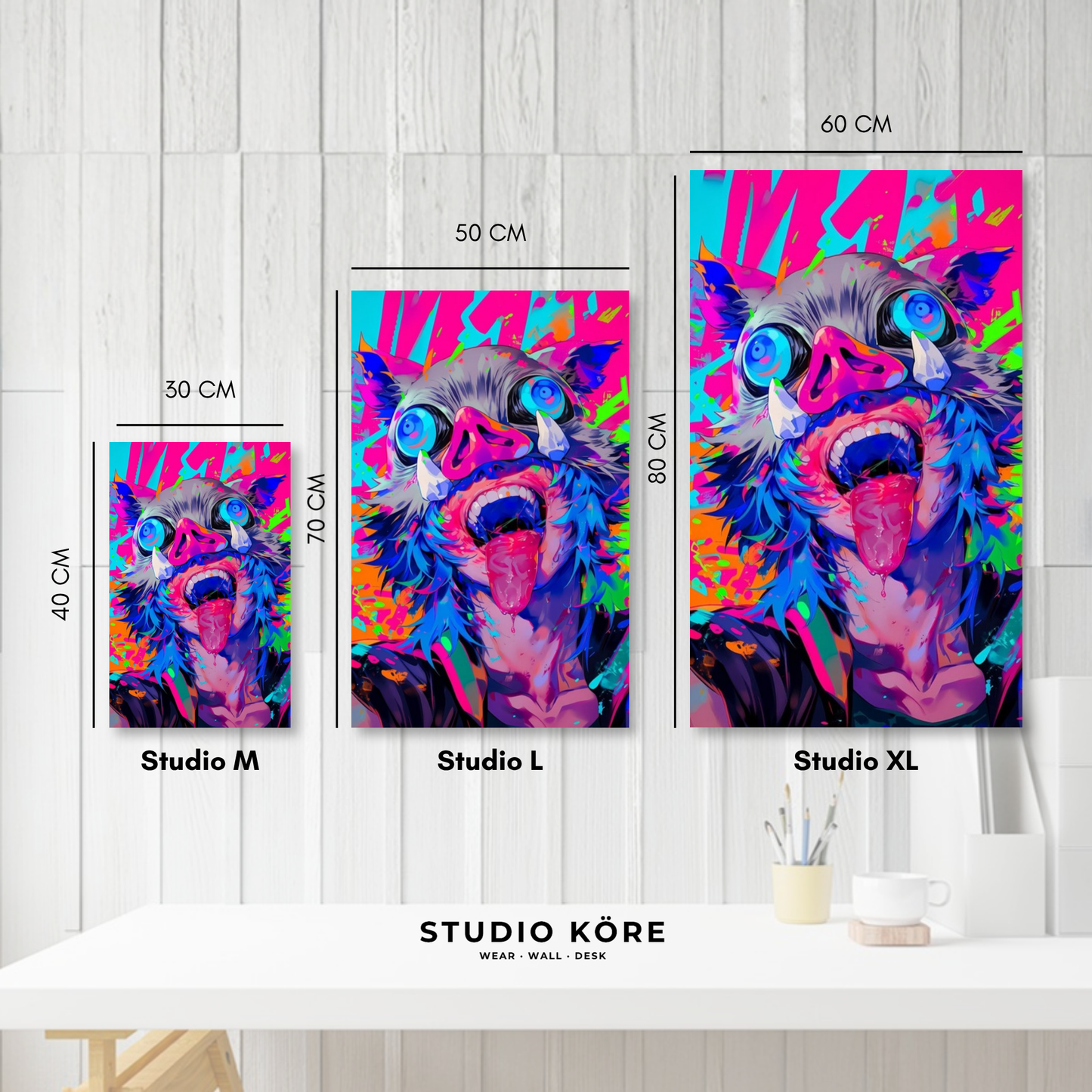 Cuadro decorativo vinilo adhesivo Demon Slayer diseño 7