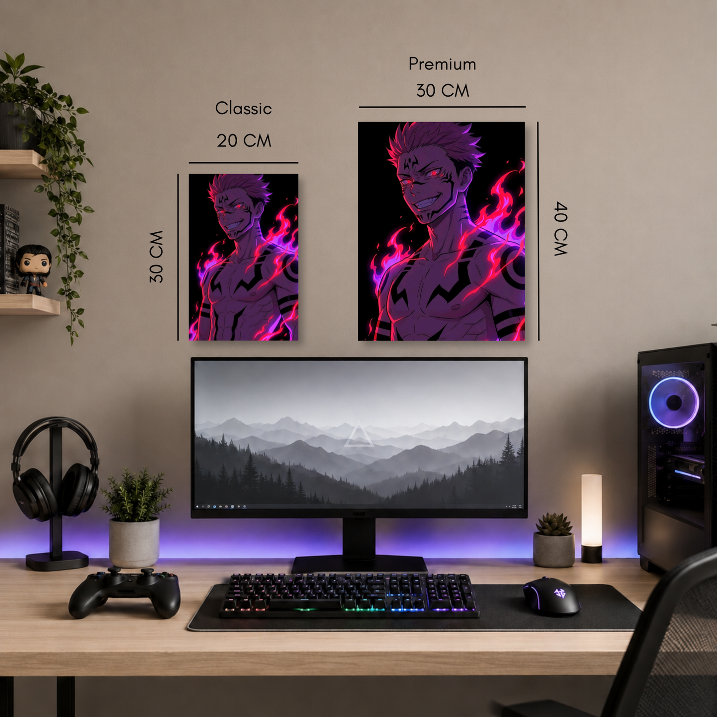 Poster Metalizado Jujutsu Kaisen Diseño 8 - Cuadro Decorativo Anime en Aluminio