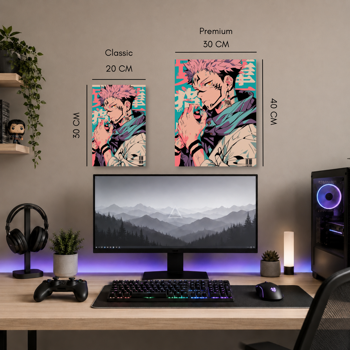 Poster Metalizado Jujutsu Kaisen Diseño 12 - Cuadro Decorativo Anime en Aluminio