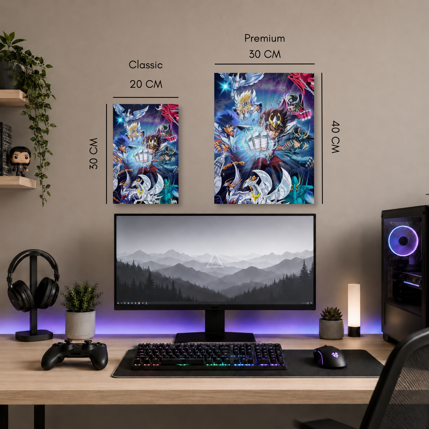 Poster Metalizado Caballeros del Zodiaco Diseño 12
