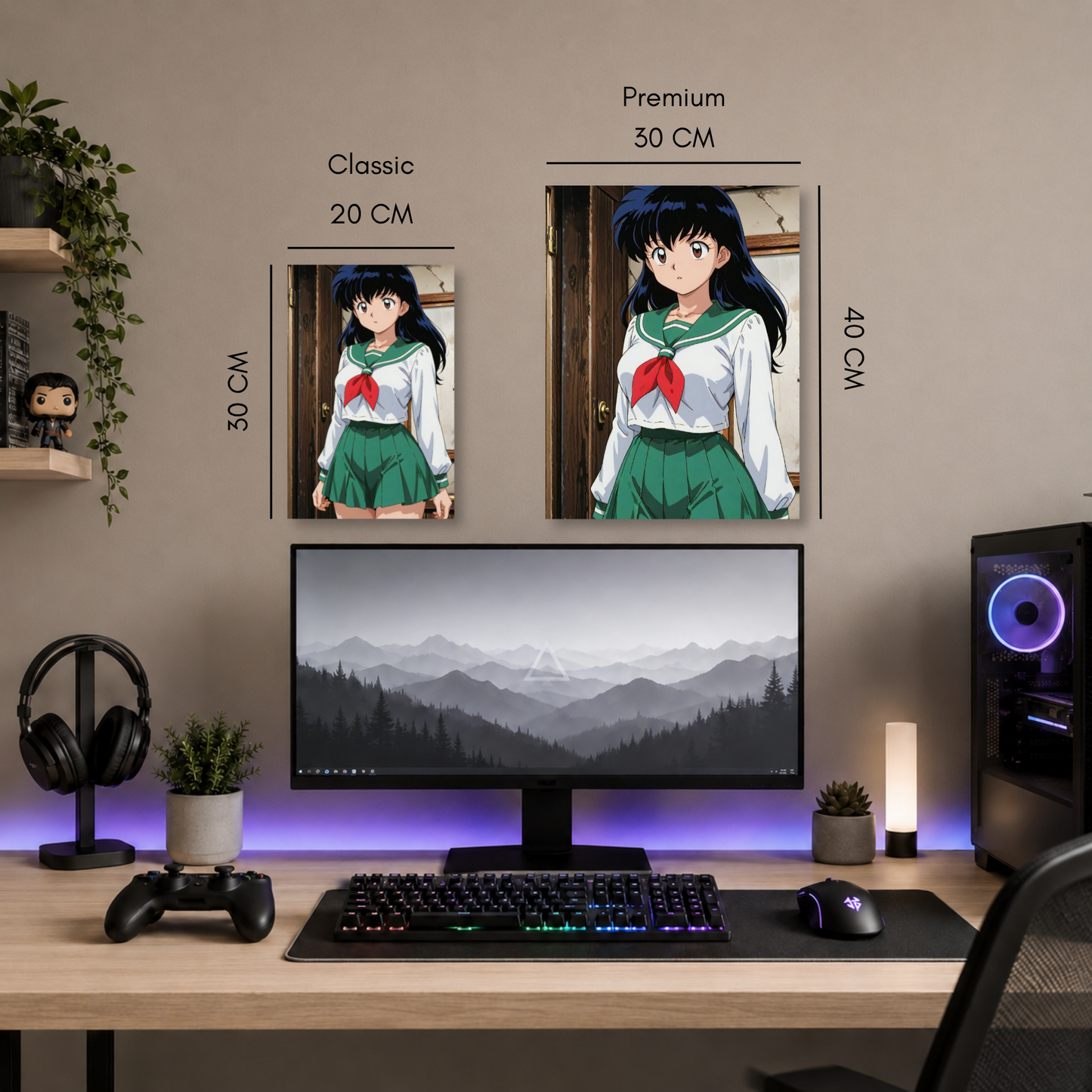 Poster Metalizado Inuyasha Diseño 14 - Cuadro Decorativo Anime en Aluminio