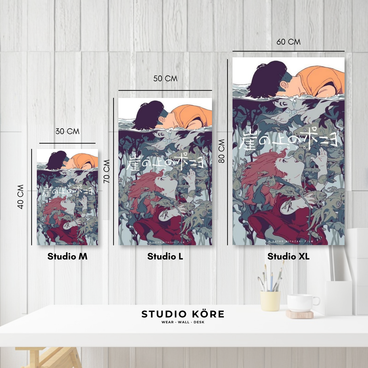 Cuadro decorativo vinilo adhesivo Studio Ghibli diseño 15