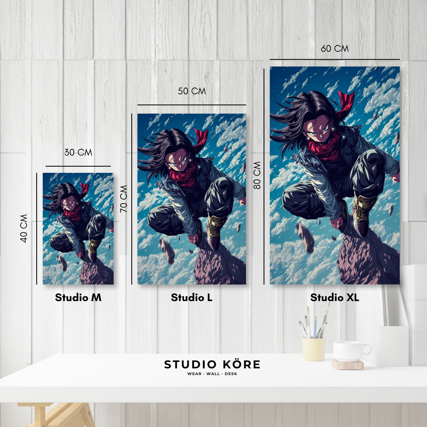 Cuadro decorativo vinilo adhesivo Dragon Ball diseño 17