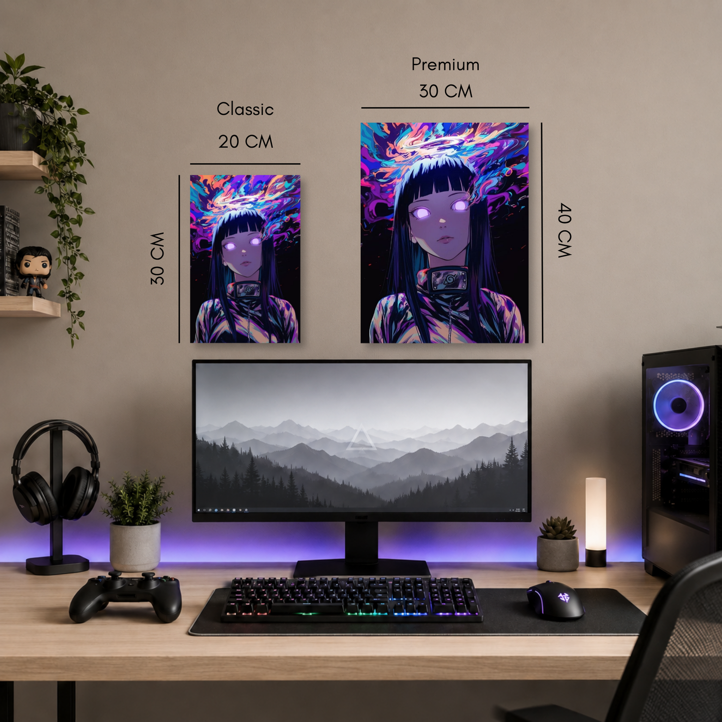Poster metalizado de Naruto, diseño 28, cuadro decorativo anime en aluminio