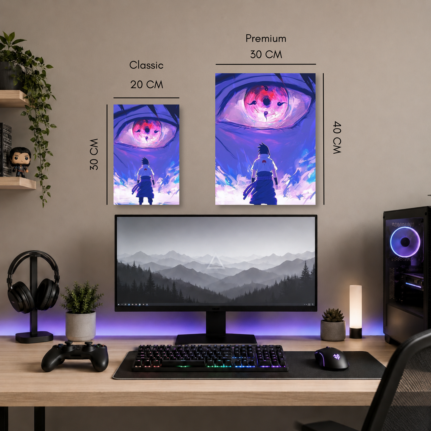 Poster metalizado de Naruto, diseño 30, cuadro decorativo anime en aluminio