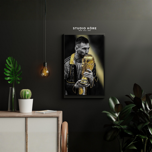 Cuadro Messi Campeón 2 Decorativo Premium