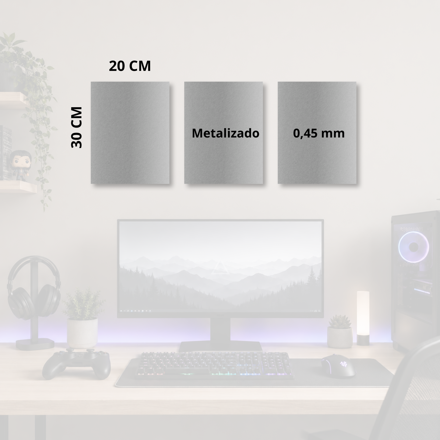 Set de 3 Posters Metalizados 30×20 cm Brasil Eterno