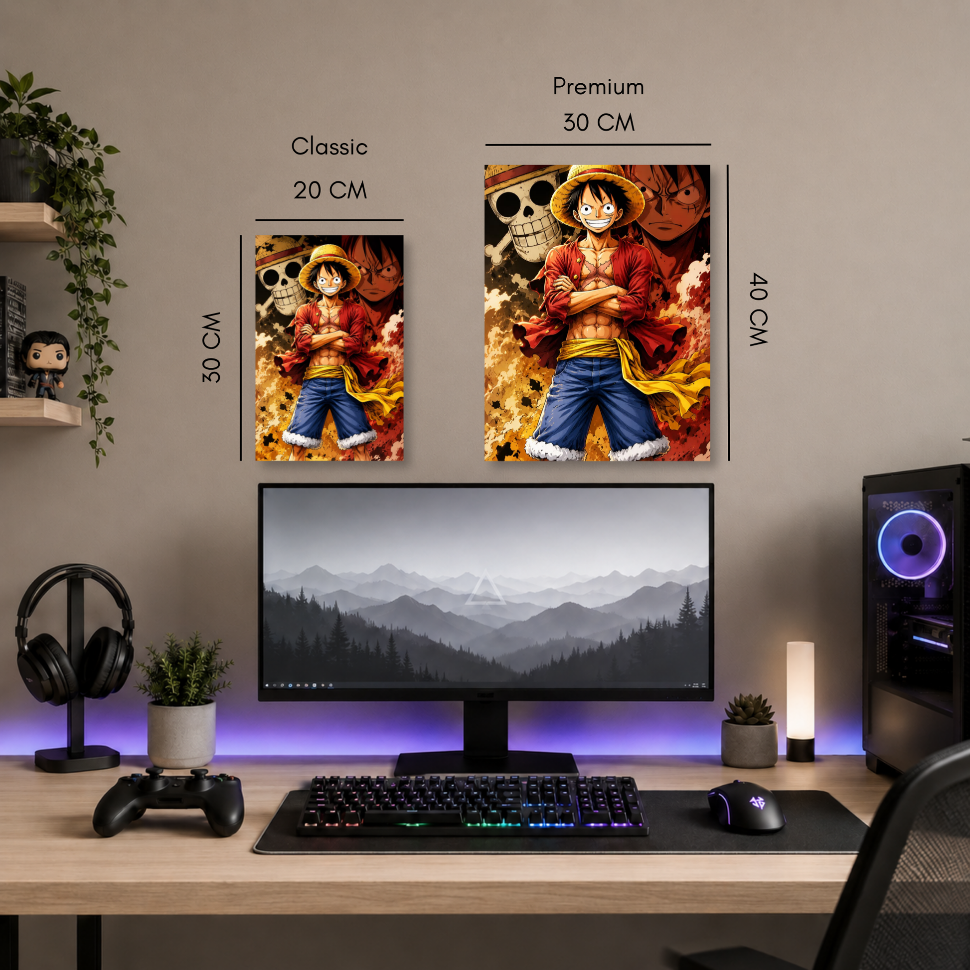 Poster Metalizado One Piece Diseño 1