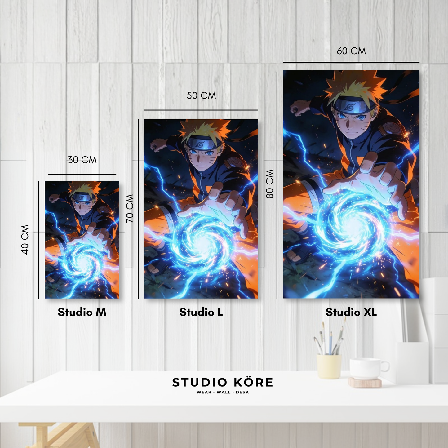 Cuadro decorativo vinilo adhesivo Naruto diseño 1