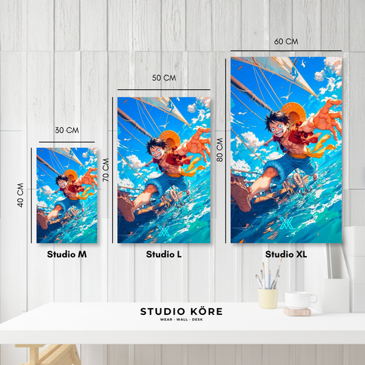 Cuadro decorativo vinilo adhesivo One Piece diseño 1