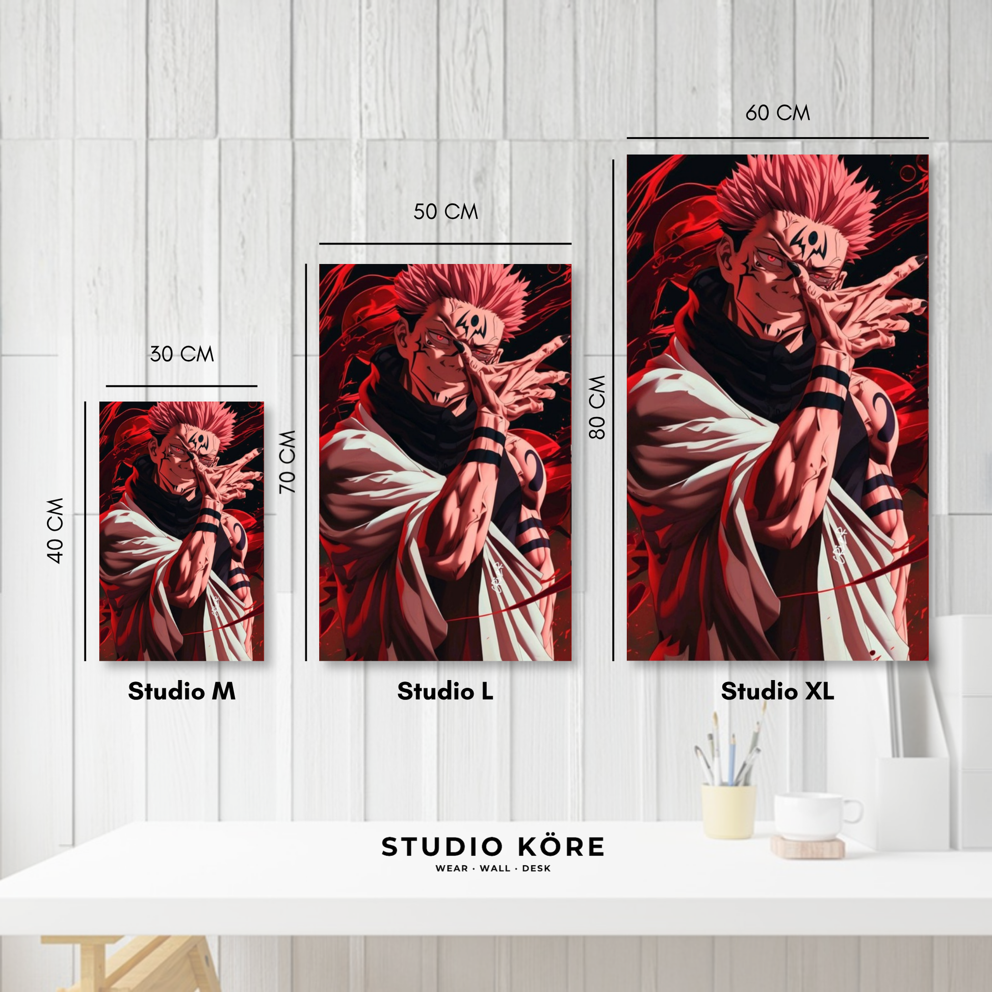 Cuadro decorativo vinilo adhesivo Jujutsu Kaisen diseño 1
