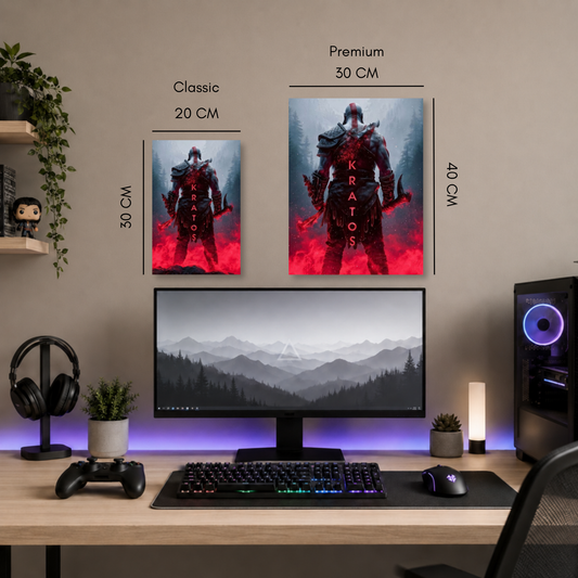 Poster Metalizado God of War Diseño 1