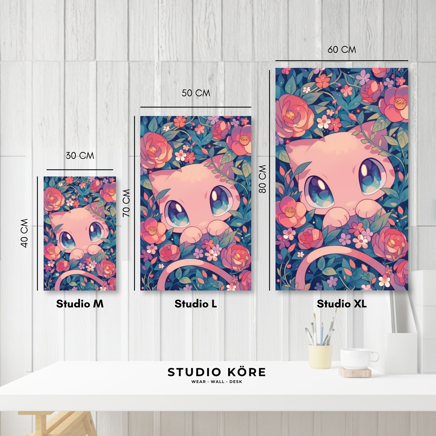 Cuadro decorativo vinilo adhesivo Pokémon diseño 1