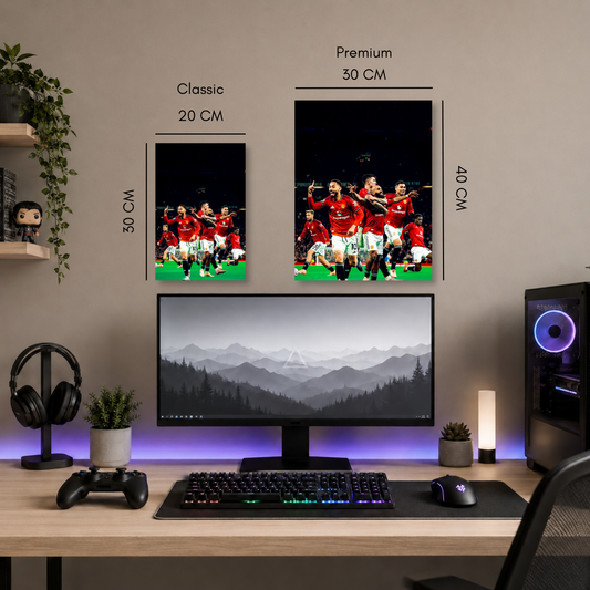 Poster Metalizado Manchester United Diseño 1