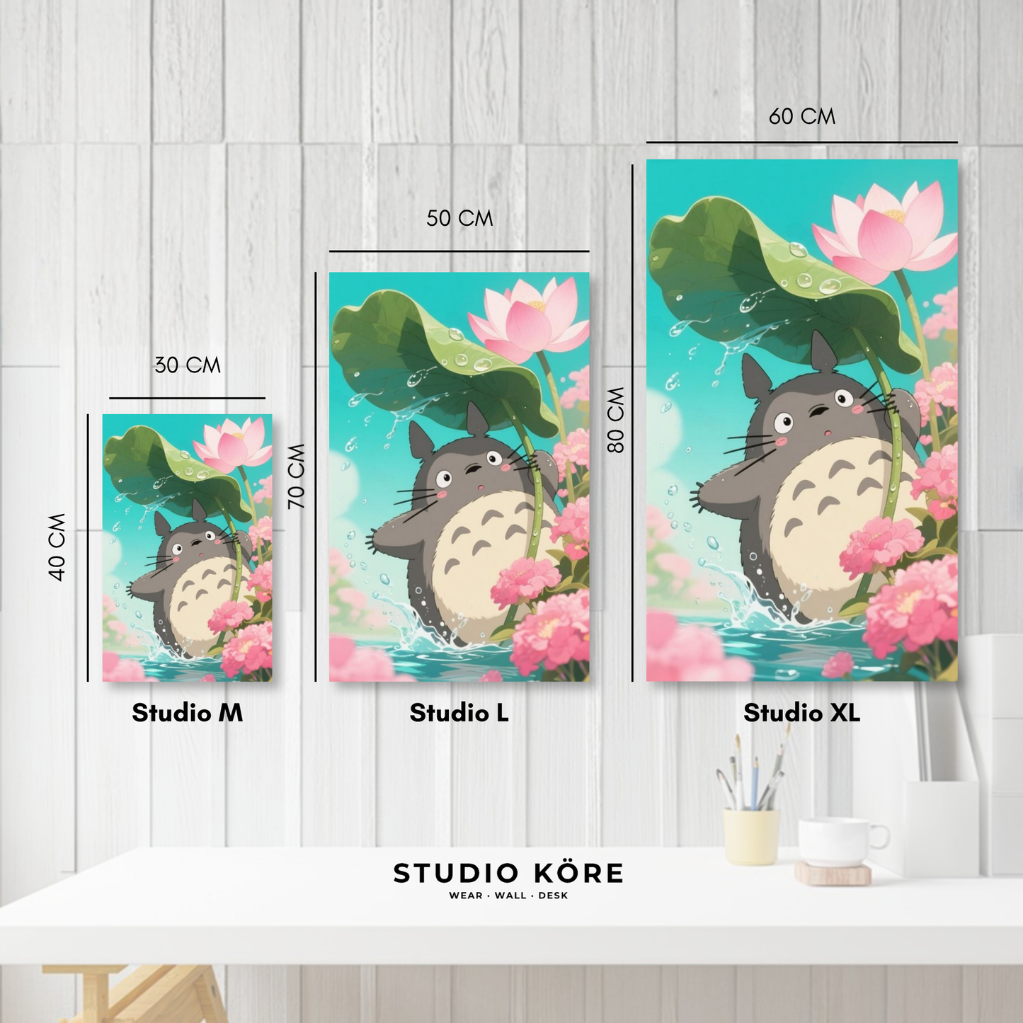 Cuadro decorativo vinilo adhesivo Studio Ghibli diseño 1