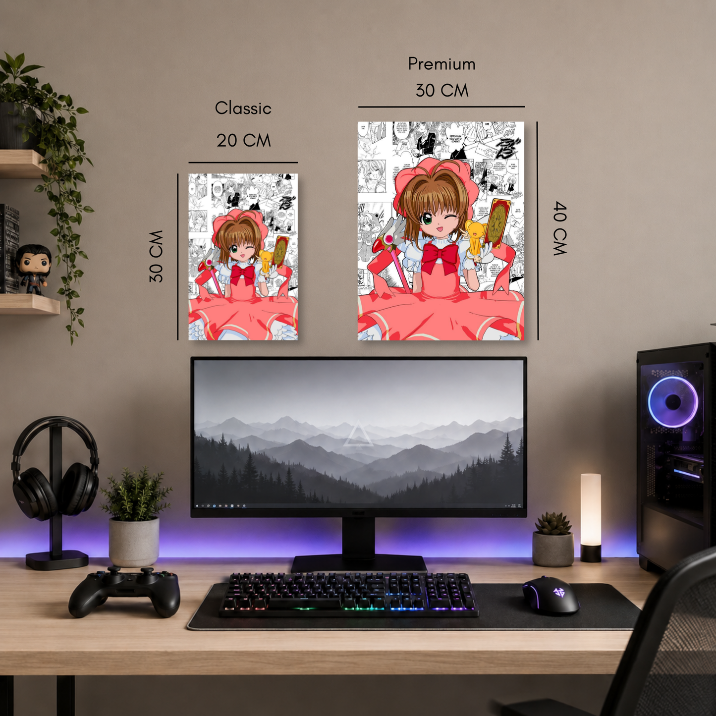 Poster metalizado de Cardcaptor Sakura, diseño 1, cuadro decorativo anime en aluminio