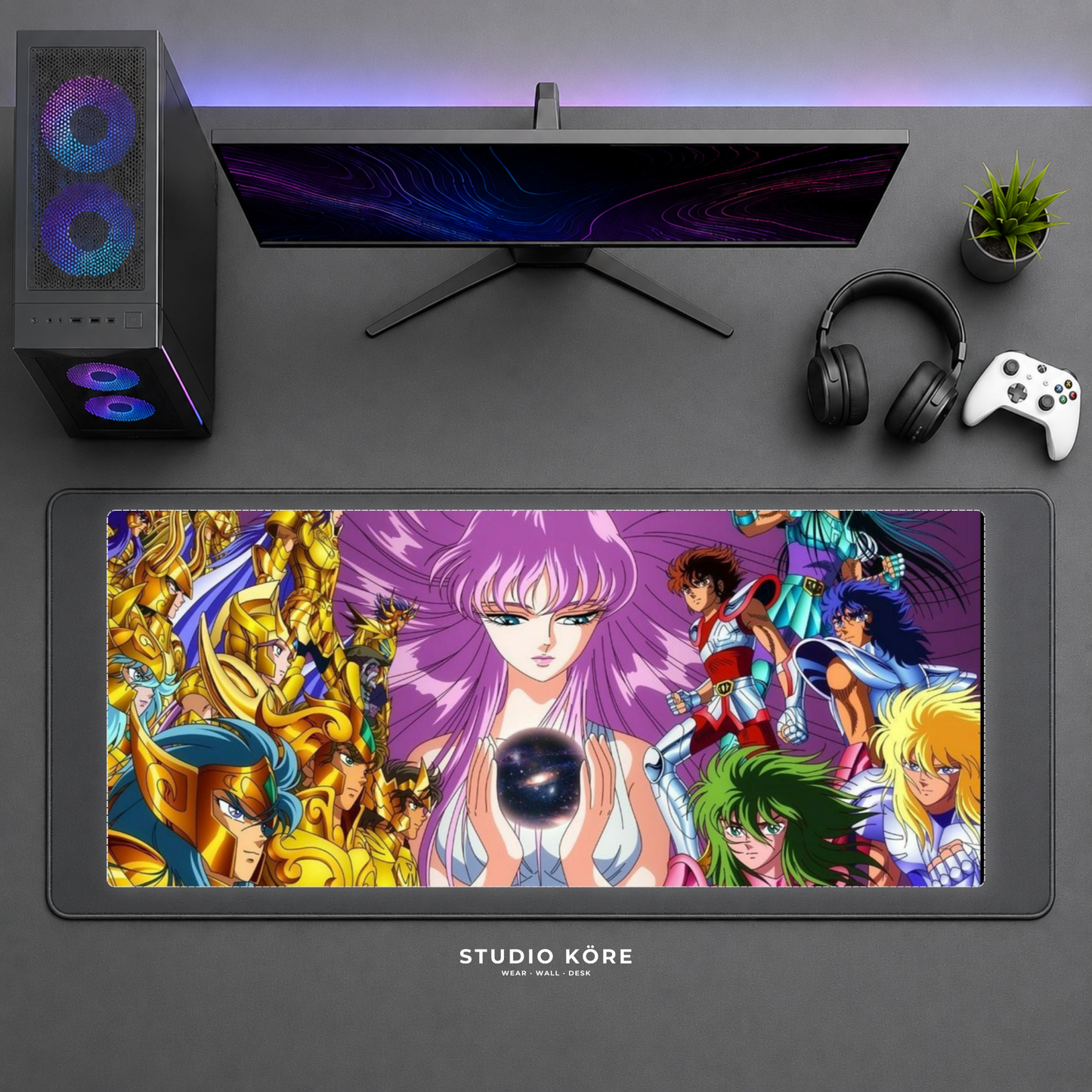 Mousepad Gamer XL Caballeros del Zodiaco Diseño 2