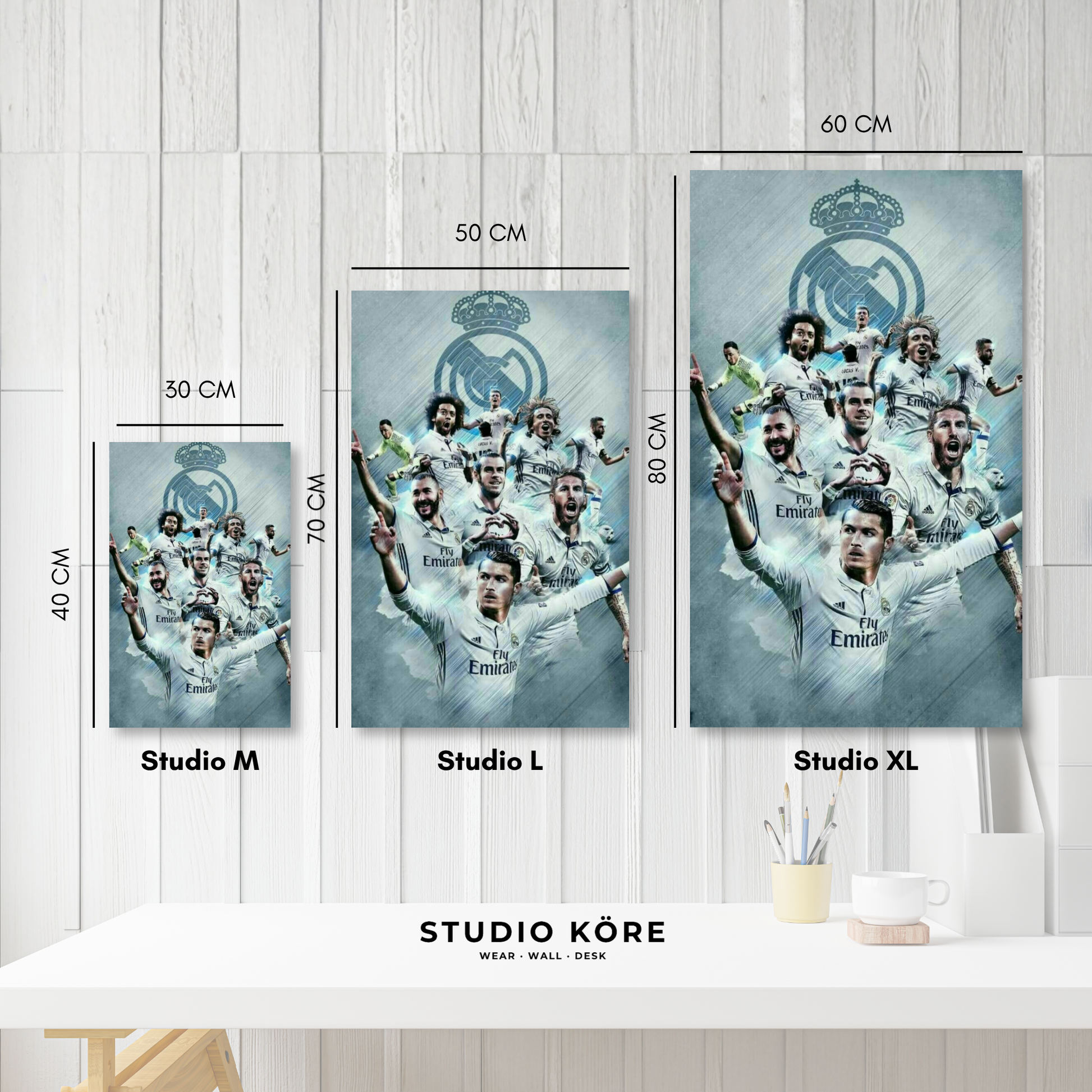 Cuadro MDF Vinilo Real Madrid FC Diseño 2