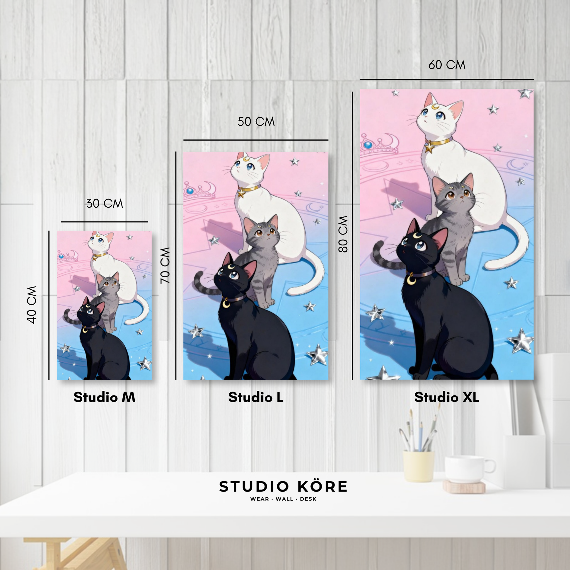 Cuadro decorativo vinilo adhesivo Sailor Moon diseño 2