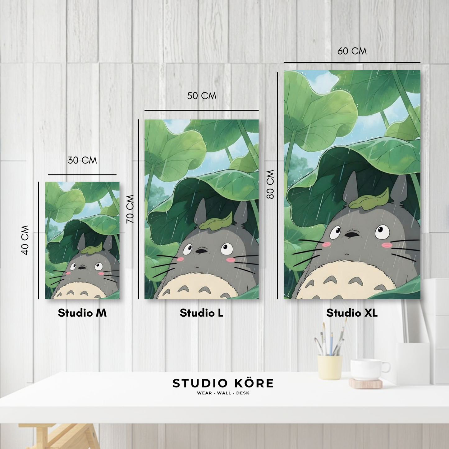 Cuadro decorativo vinilo adhesivo Studio Ghibli diseño 2