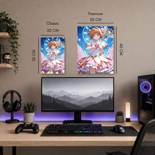Poster metalizado de Cardcaptor Sakura, diseño 2, cuadro decorativo anime en aluminio
