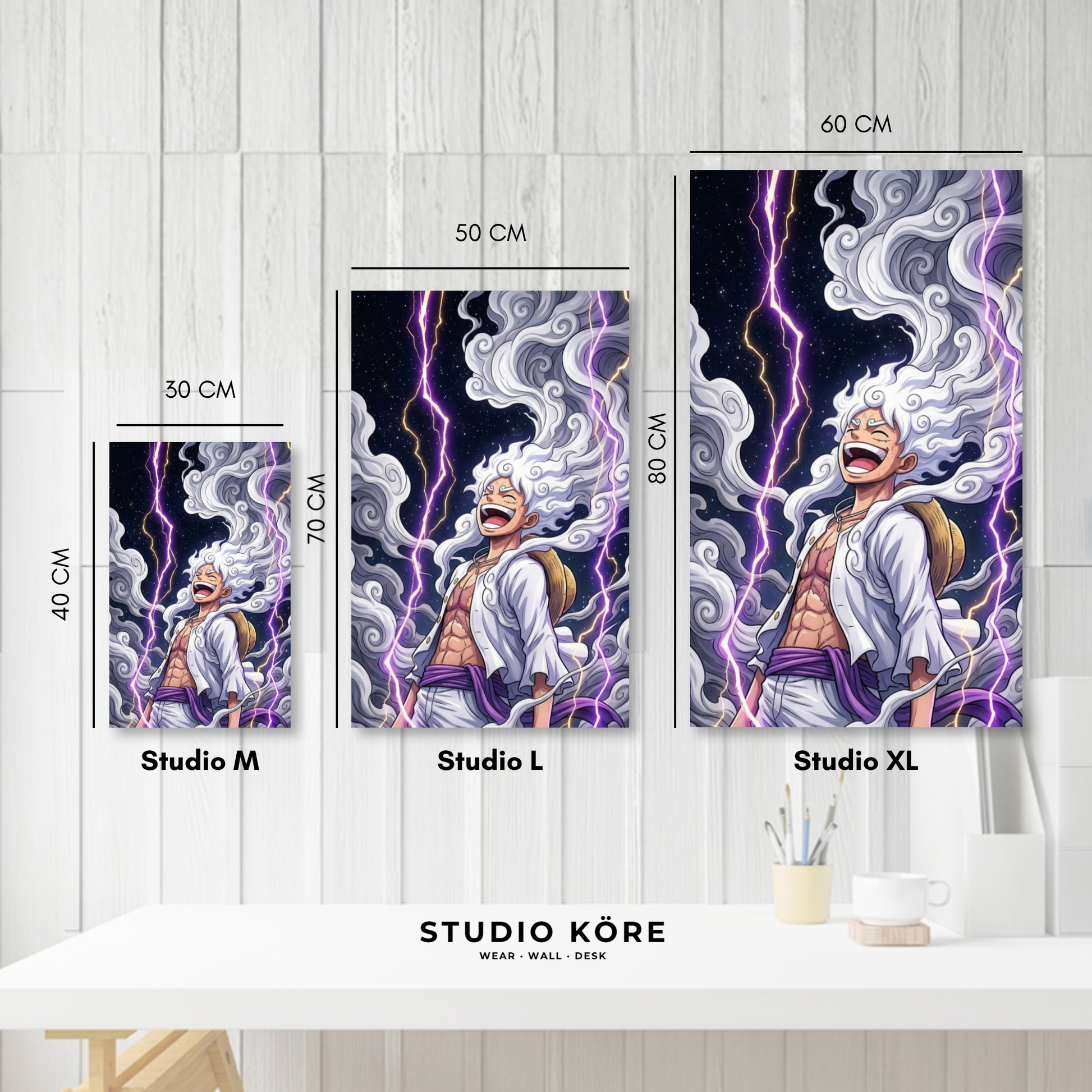 Cuadro decorativo vinilo adhesivo One Piece diseño 3