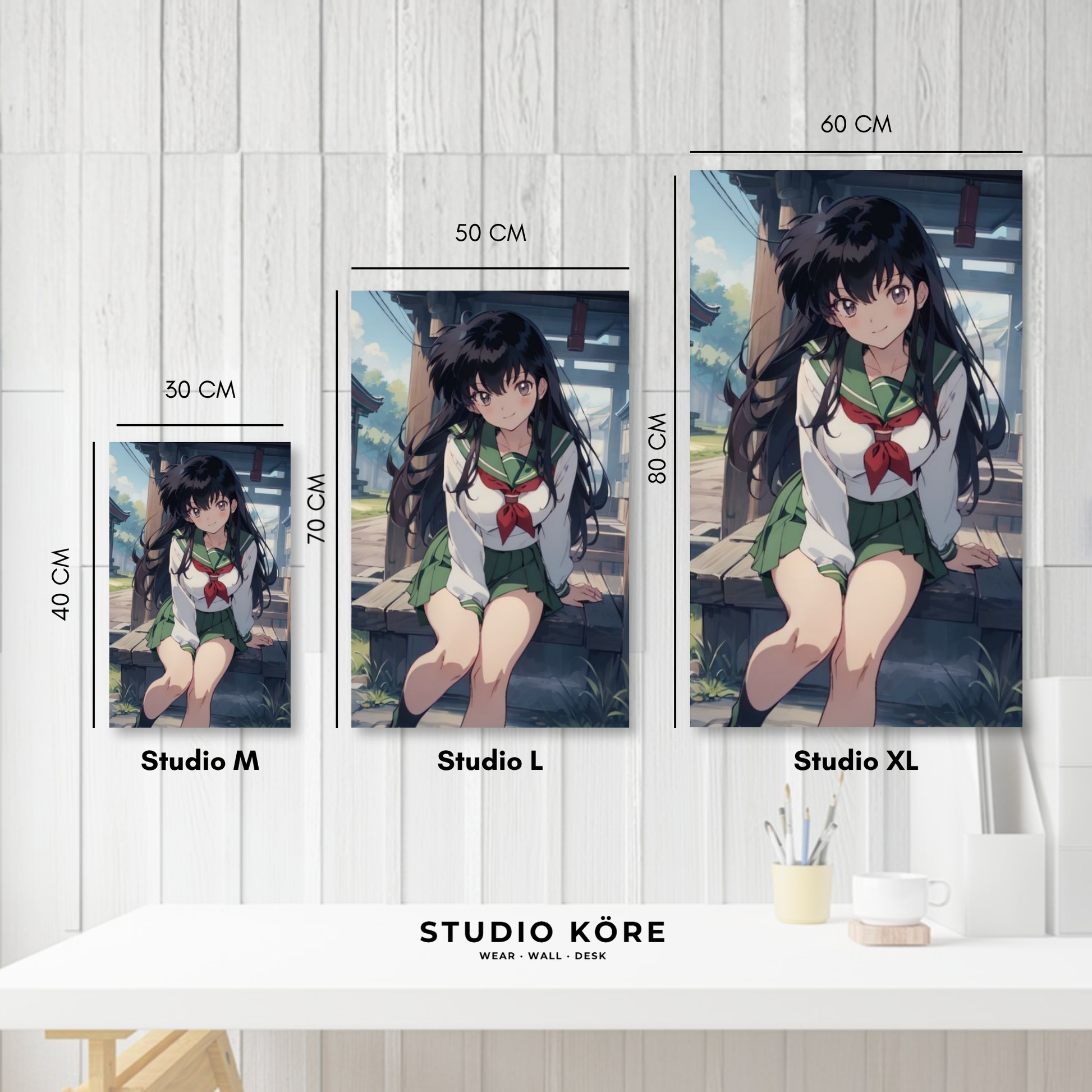 Cuadro decorativo vinilo adhesivo Inuyasha diseño 3