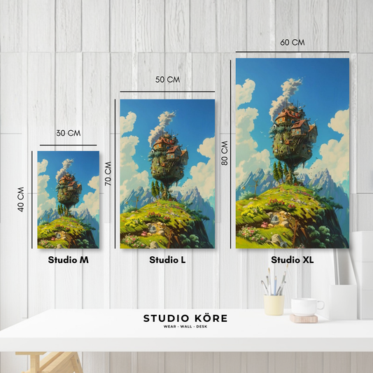 Cuadro decorativo vinilo adhesivo Studio Ghibli diseño 3