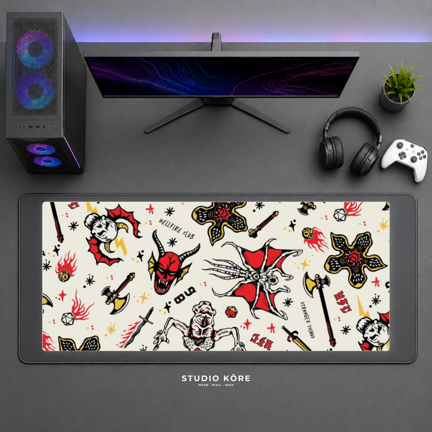 Gamer Pad Mouse Stranger Things Diseño 3