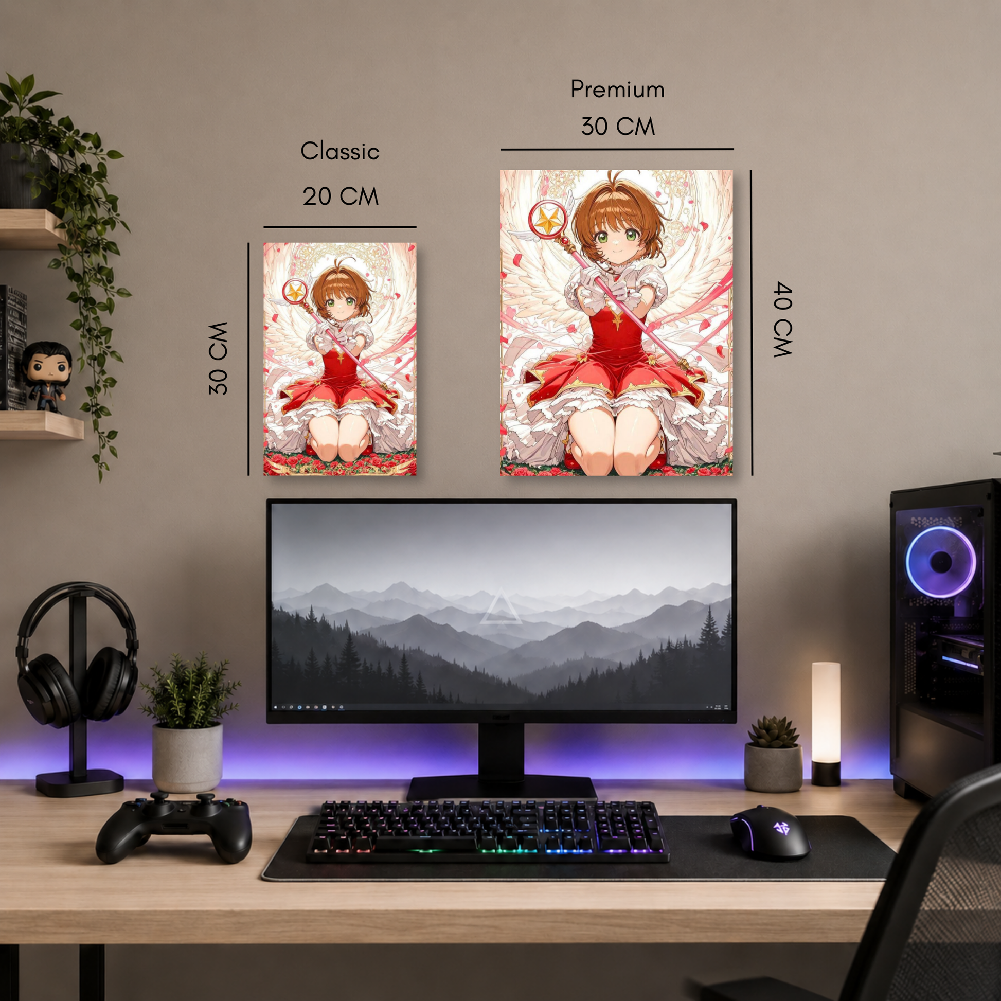 Poster metalizado de Cardcaptor Sakura, diseño 3, cuadro decorativo anime en aluminio