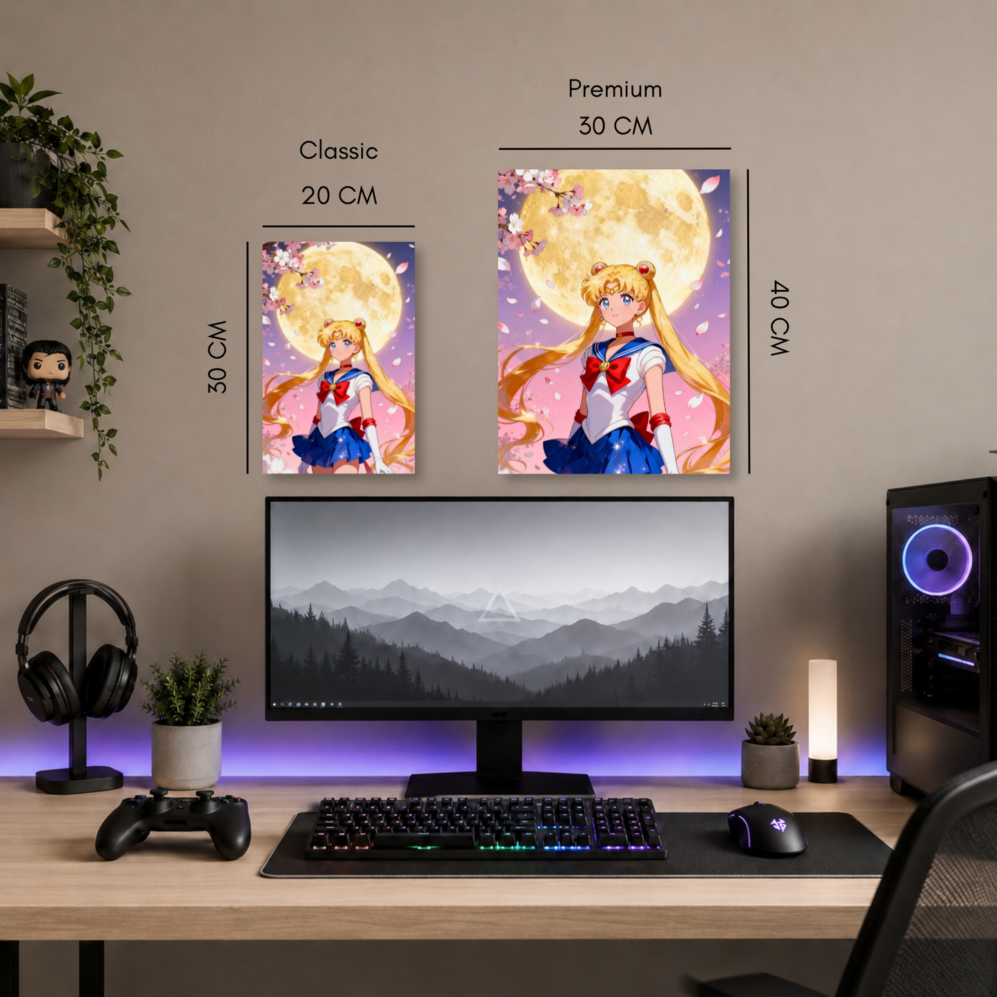 Poster Metalizado Sailor Moon Diseño 3