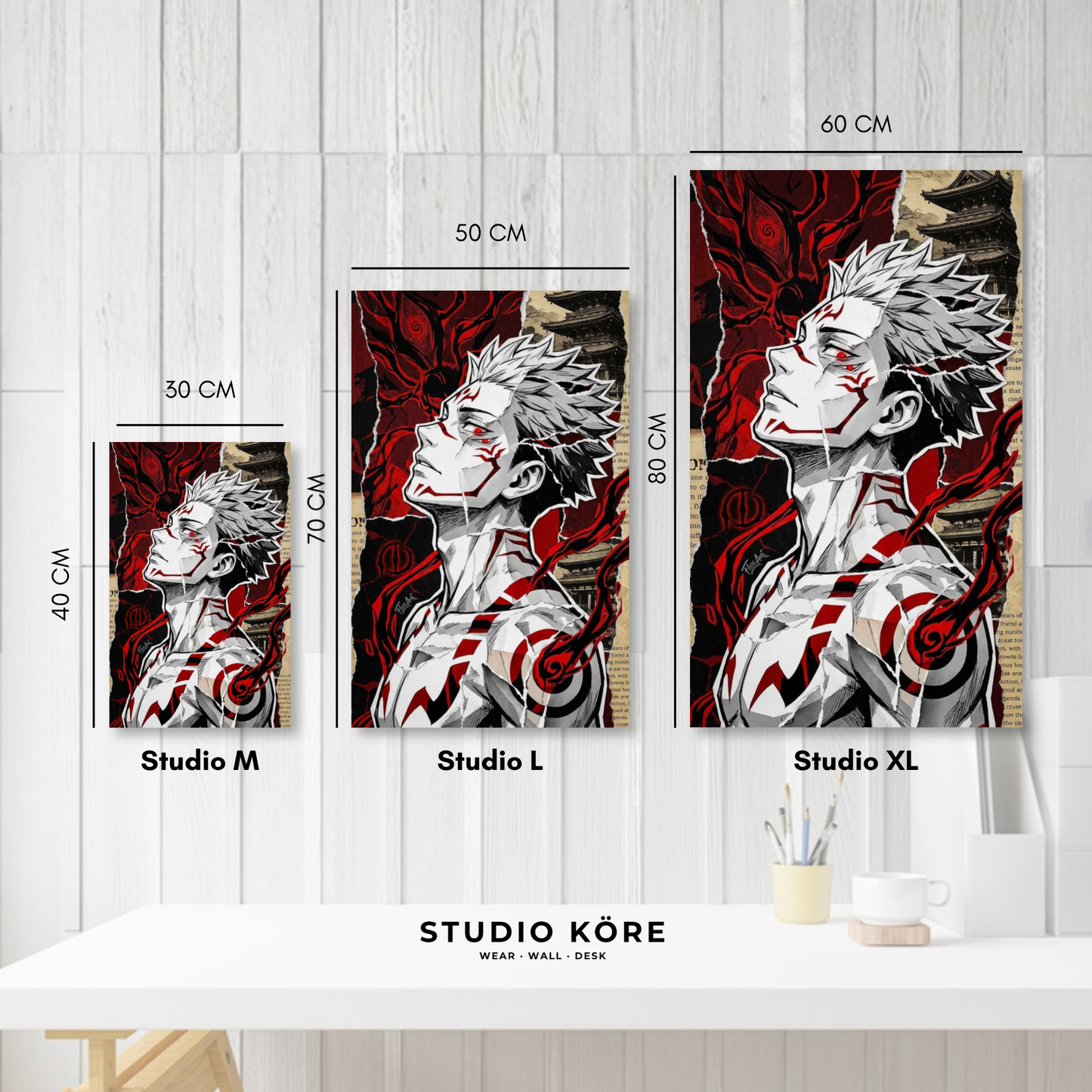 Cuadro decorativo vinilo adhesivo Jujutsu Kaisen diseño 4