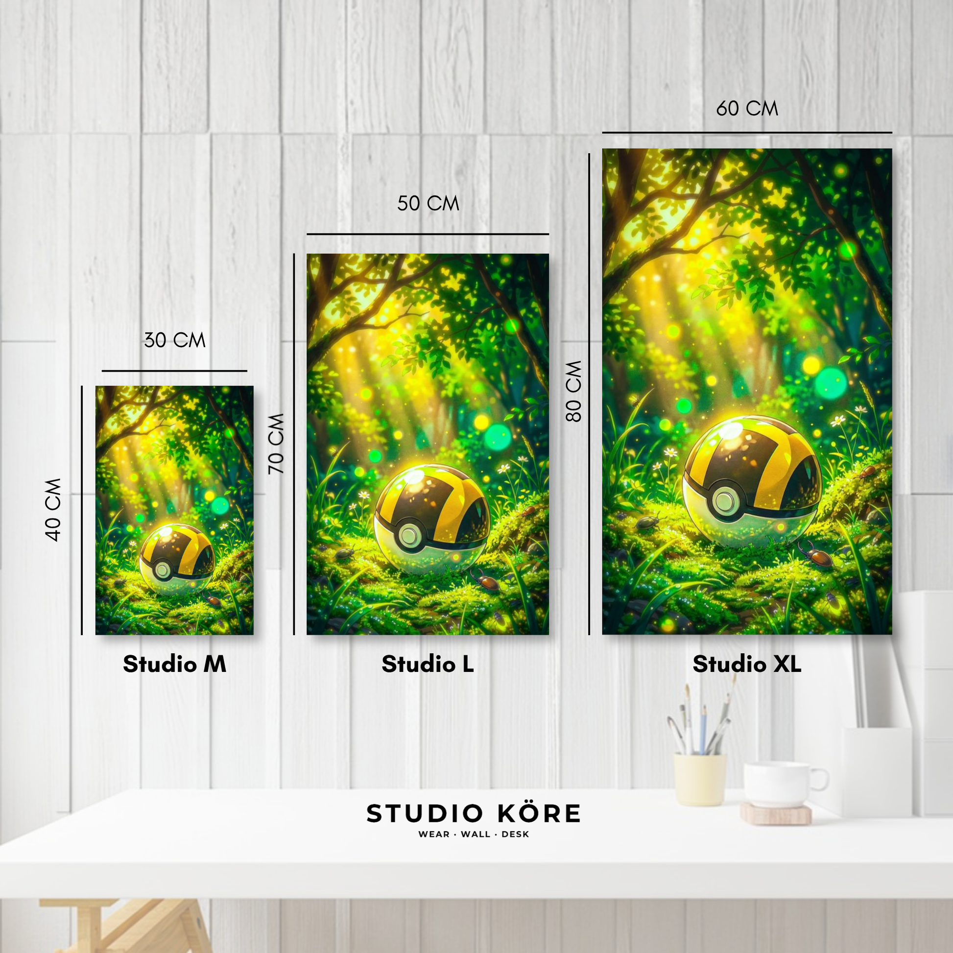 Cuadro decorativo vinilo adhesivo Pokémon diseño 4