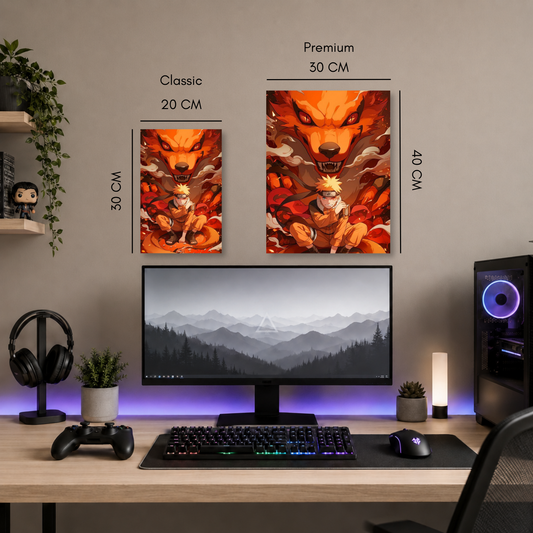 Poster metalizado de Naruto, diseño 4, cuadro decorativo anime en aluminio