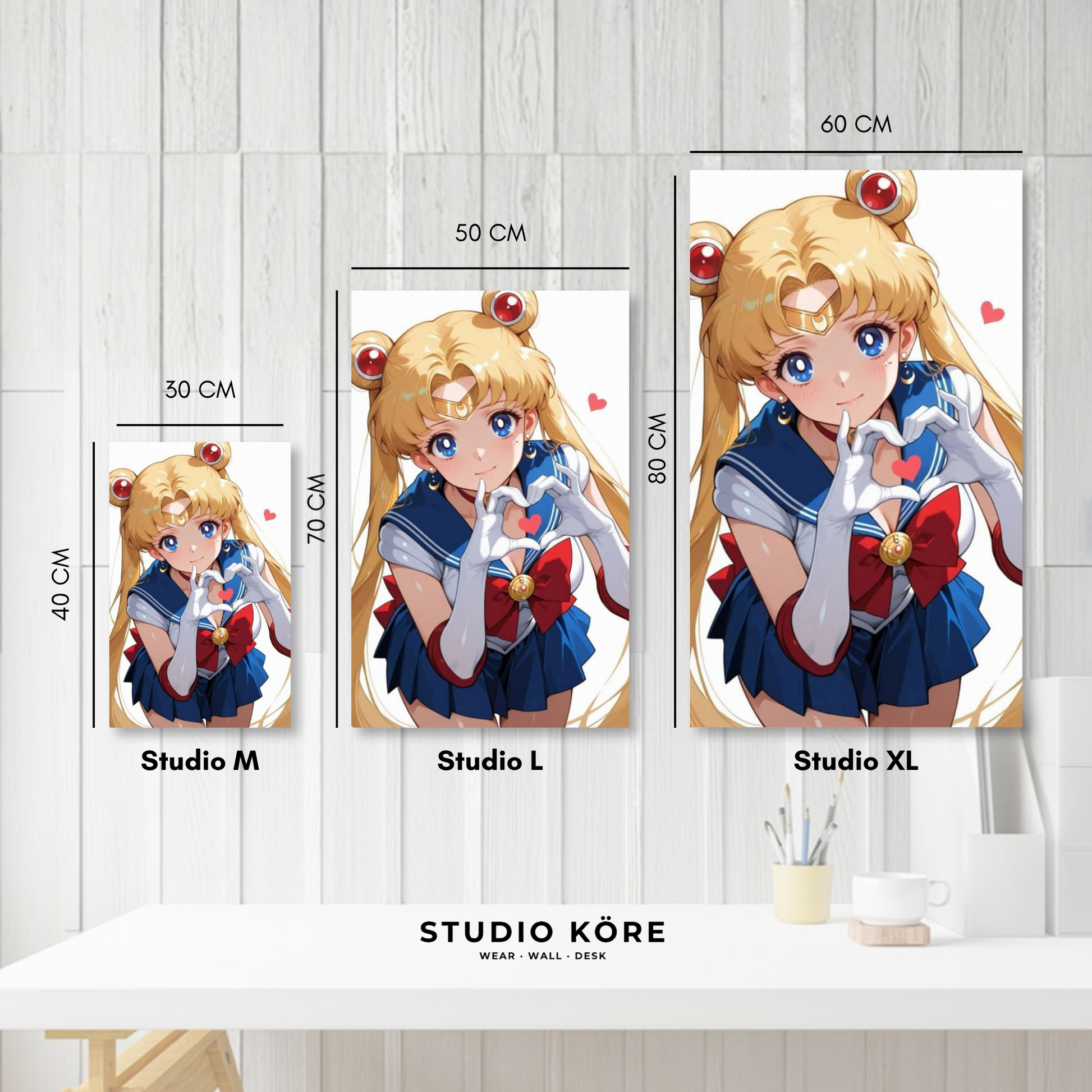 Cuadro decorativo vinilo adhesivo Sailor Moon diseño 4