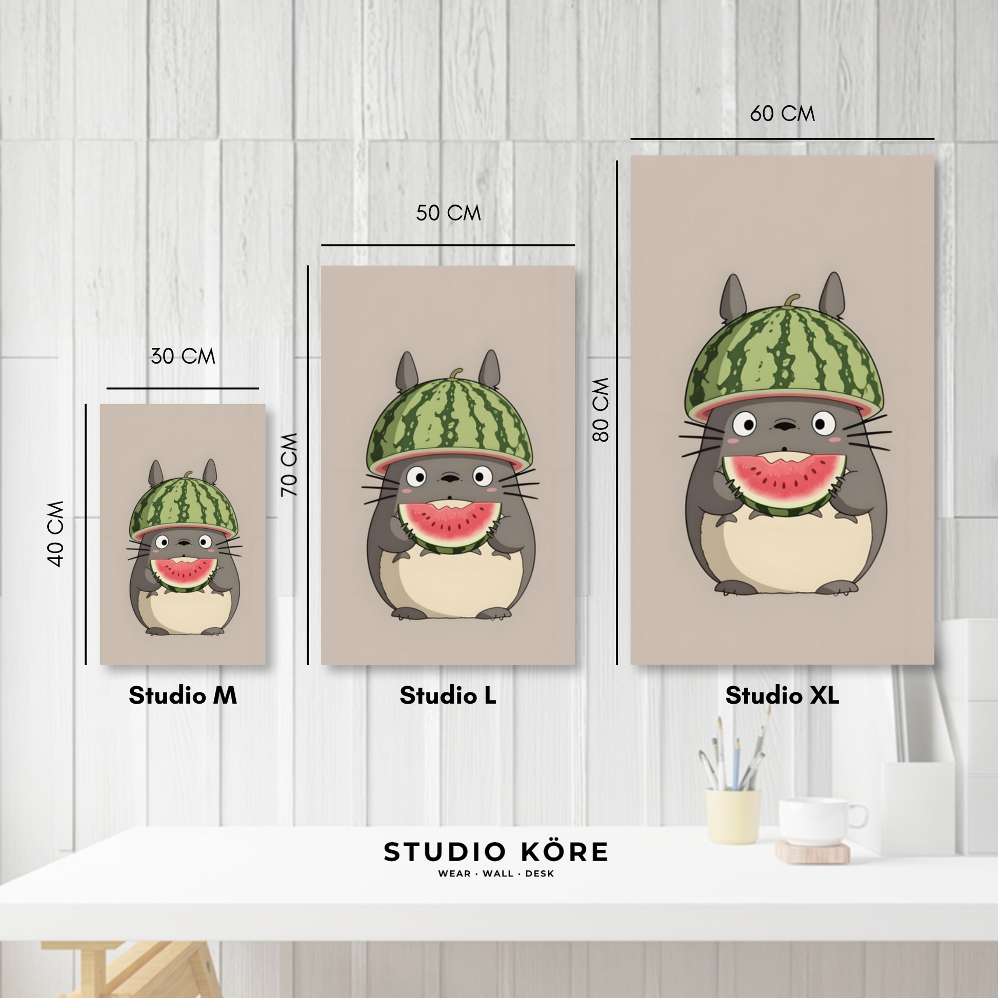 Cuadro decorativo vinilo adhesivo Studio Ghibli diseño 4