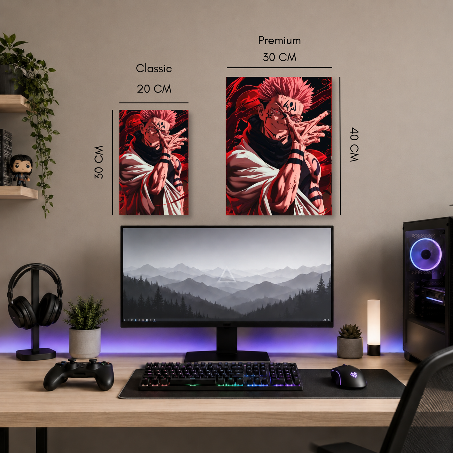 Poster Metalizado Jujutsu Kaisen Diseño 4 - Cuadro Decorativo Anime en Aluminio