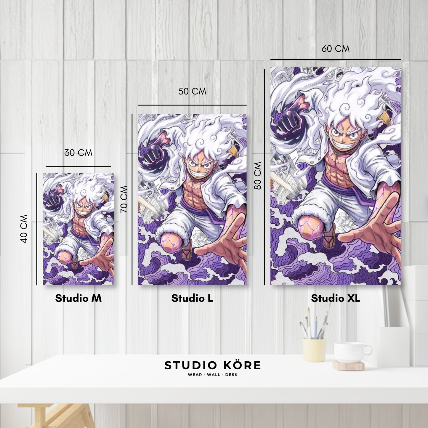 Cuadro decorativo vinilo adhesivo One Piece diseño 5