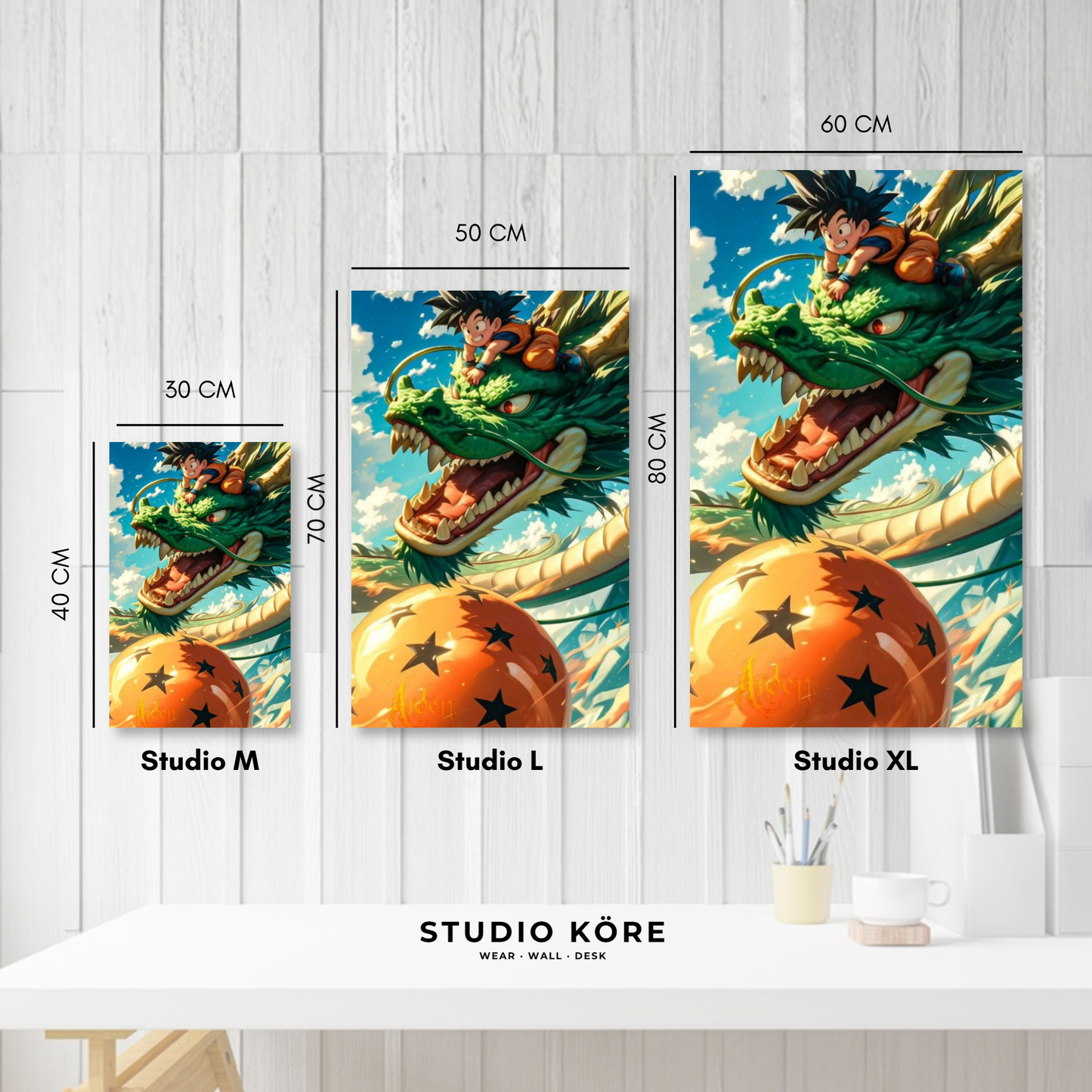 Cuadro decorativo vinilo adhesivo Dragon Ball diseño 5