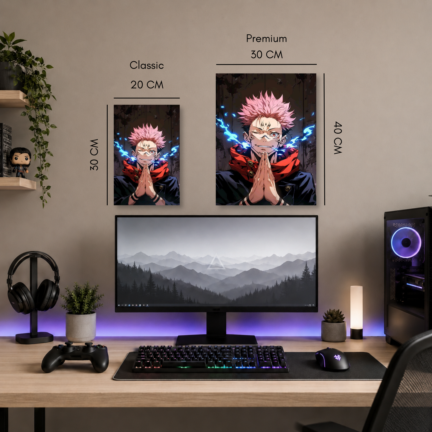 Poster Metalizado Jujutsu Kaisen Diseño 5 - Cuadro Decorativo Anime en Aluminio