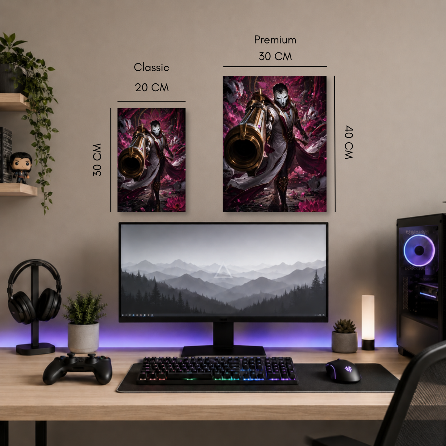 Poster Metalizado League of Legends Arcane Diseño 6